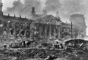O Reichstag durante os combates