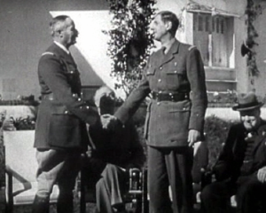 General Giraud e Charles de Gaulle na Conferência de Casablanca.