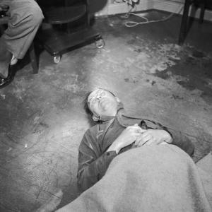 Heinrich Himmler logo após o seu suicídio em 23 de Maio de 1945.