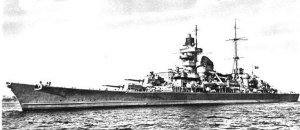 Cruzador pesado alemão Prinz Eugen.