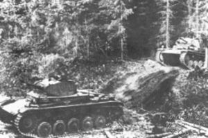 Panzers II no interior da França. 
