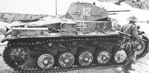 Panzer II, fotografado provavelmente durante a invasão alemã da Noruega em Abril / Maio de 1940.